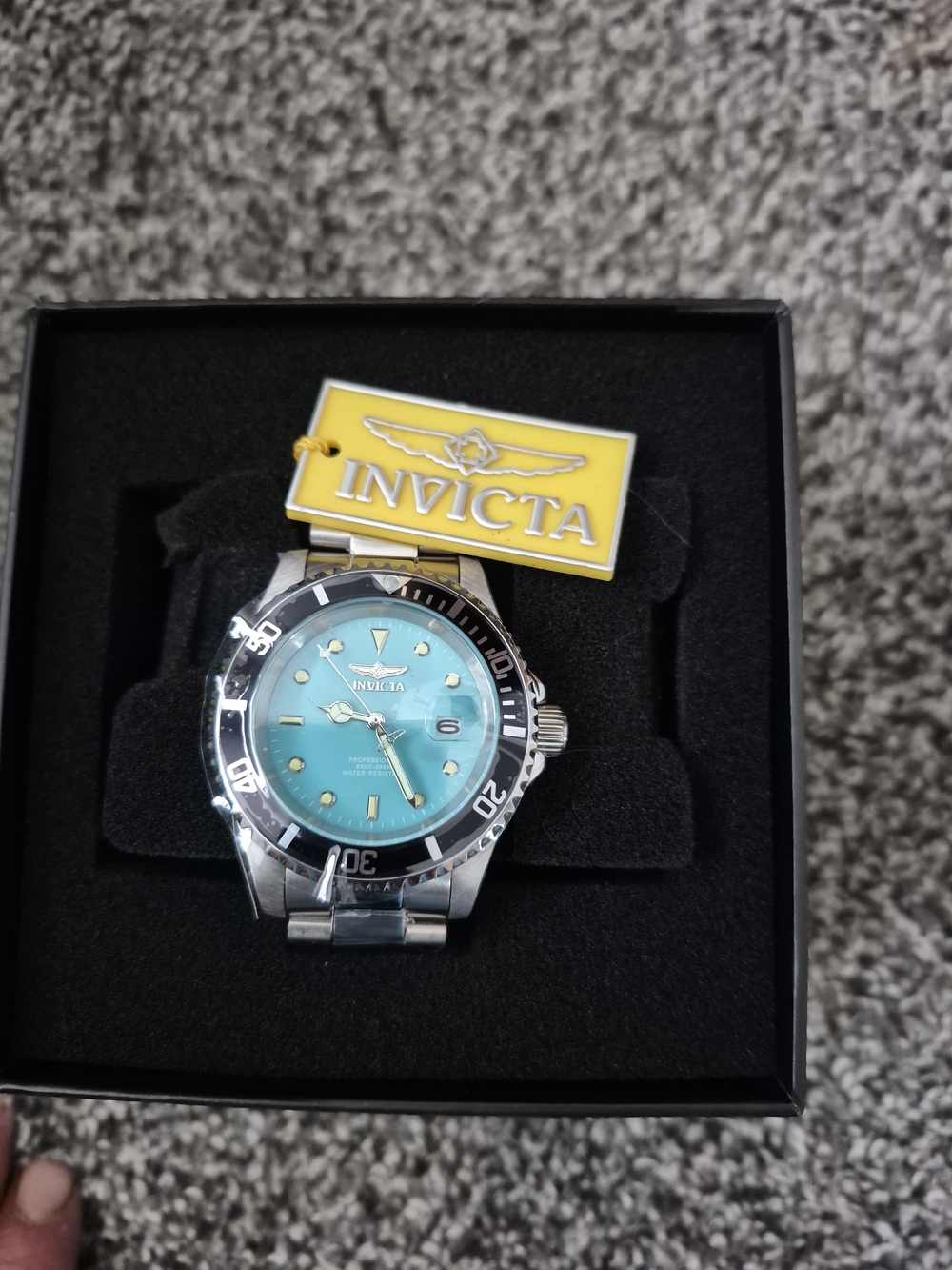 Invicta Pro Diver Men's Watch in Turquoise and Silver